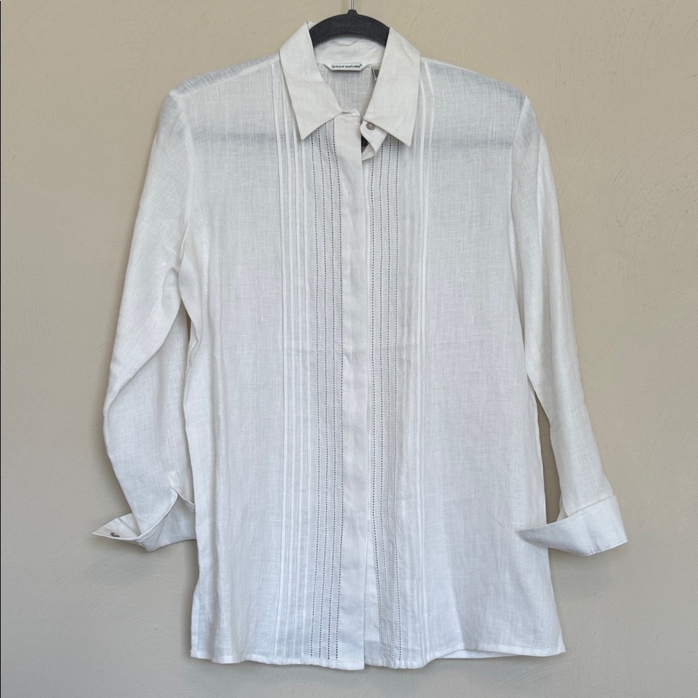 Irish linen elegant button up blouse